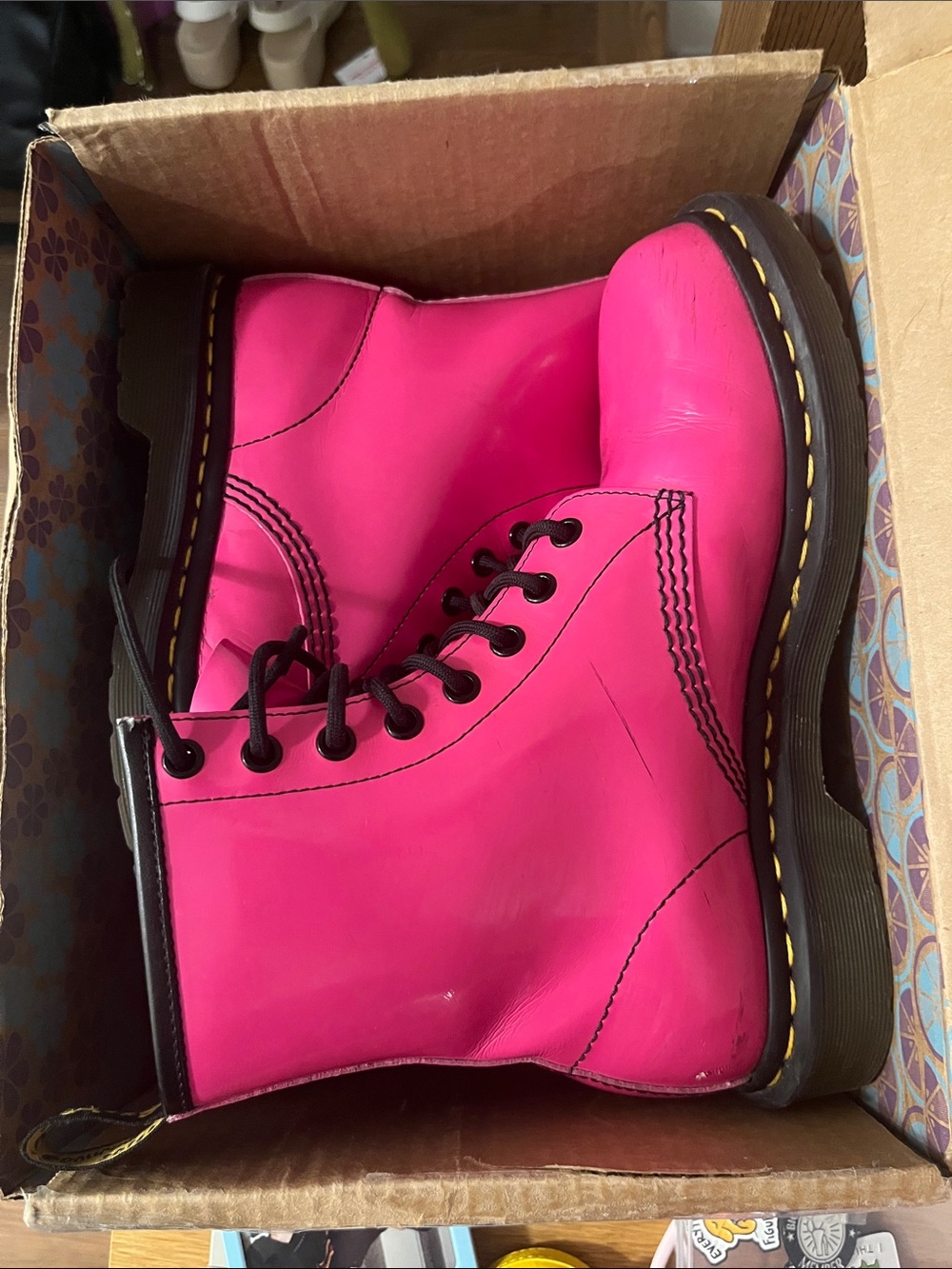 Dr. Martens 1460 Pink Combat Boots US 9